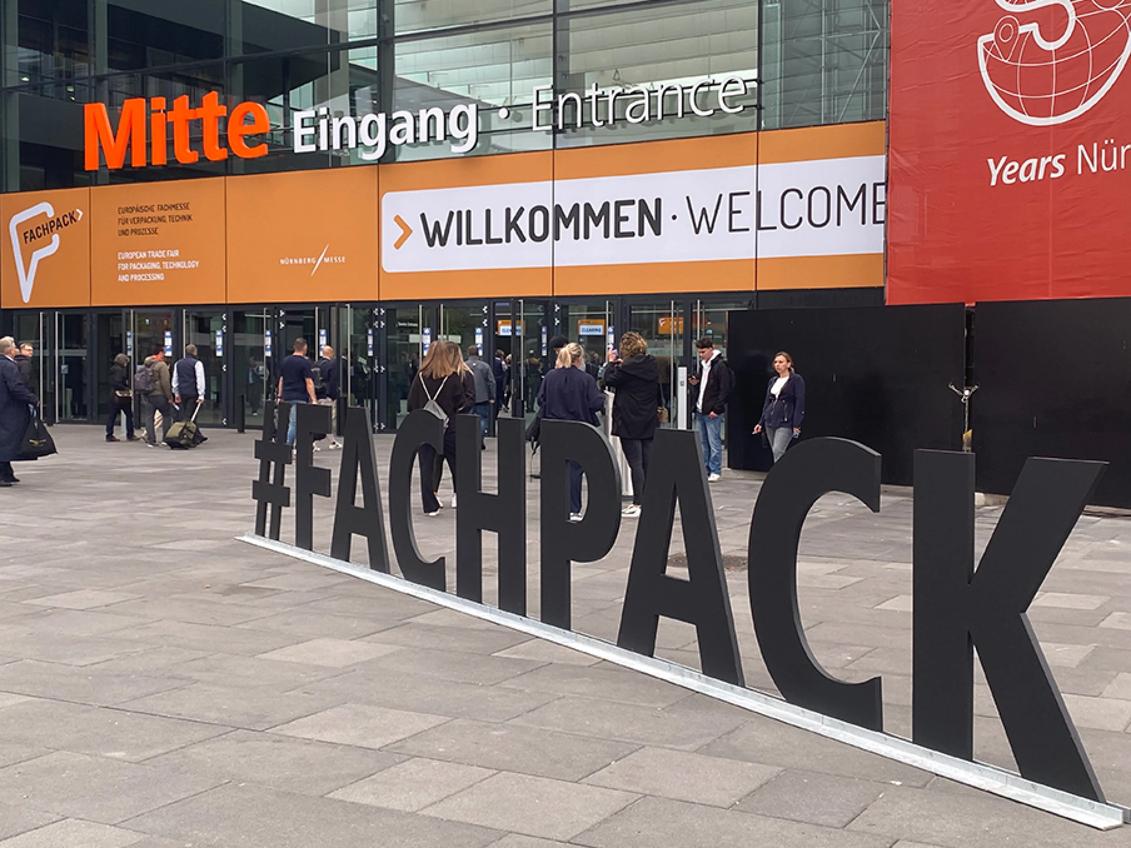 Ausstellerseitig bildet die Fachpack 2025 die Wertschöpfungskette der Verpackung ab. Im Fokus stehen Packstoffe, Packmittel und Verpackungstechnologie, Bild: Susanne Woggon Fachpack 2025