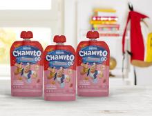 Standbeuteln mit Verschluss für die Joghurtlinie der Marke Chamyto von DPA Brasil