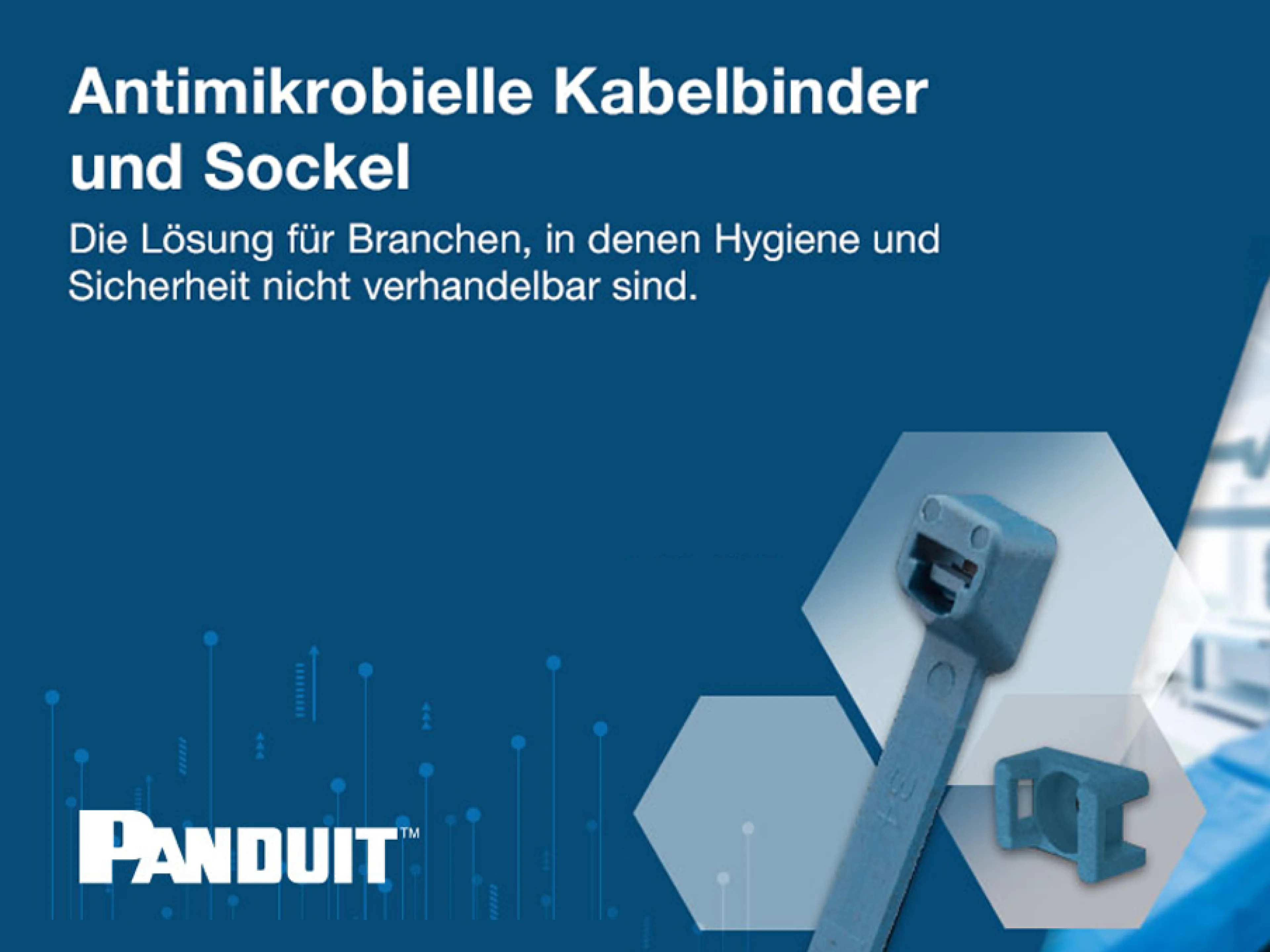 Antimikrobielle und gleichzeitig metalldetektierbare Kabelbinder für den Einsatz in der Lebensmittelindustrie