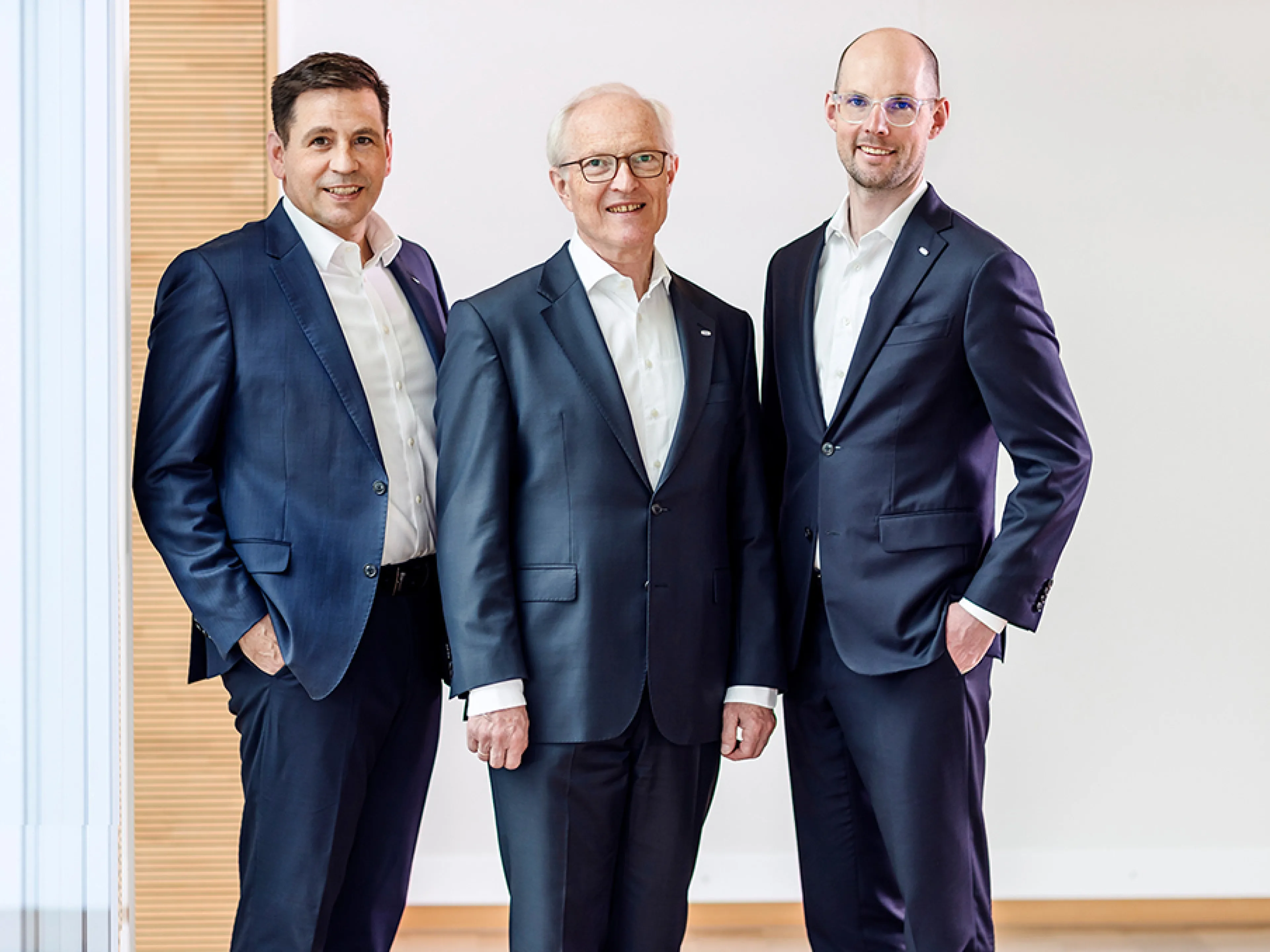Die neue Geschäftsführung von Schmalz: Andreas Beutel, Dr. Kurt Schmalz, Dr. Johannes Schmalz