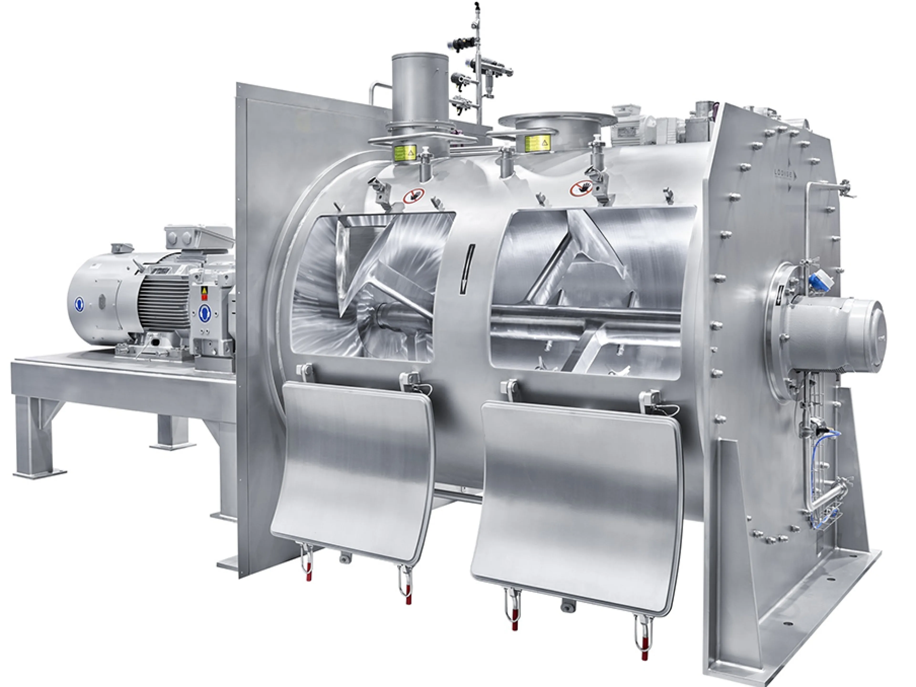 Pflugschar-Mischer in hygienischer Ausführung mit WIP-System, Bild: Gebrüder Lödige Maschinenbau Industrielles Mischen: Pflugschar-Mischer in hygienischer Ausführung mit WIP-System – stehen bei Lödige Maschinenbau zur Powtech im Fokus