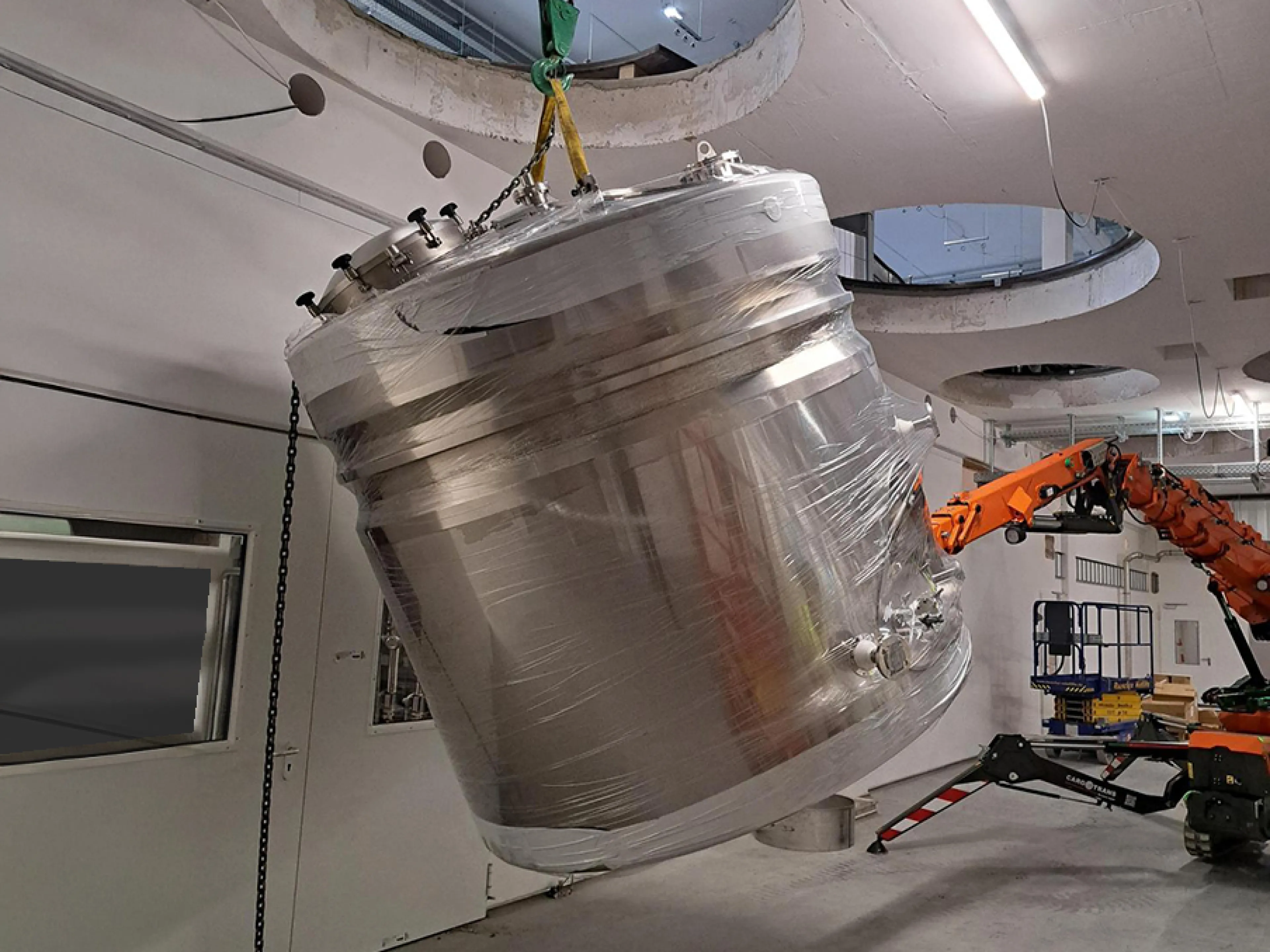 Einbau der neuen Gea-Mischanlage zur Erweiterung der Aromenproduktion bei Symrise in Holzminden