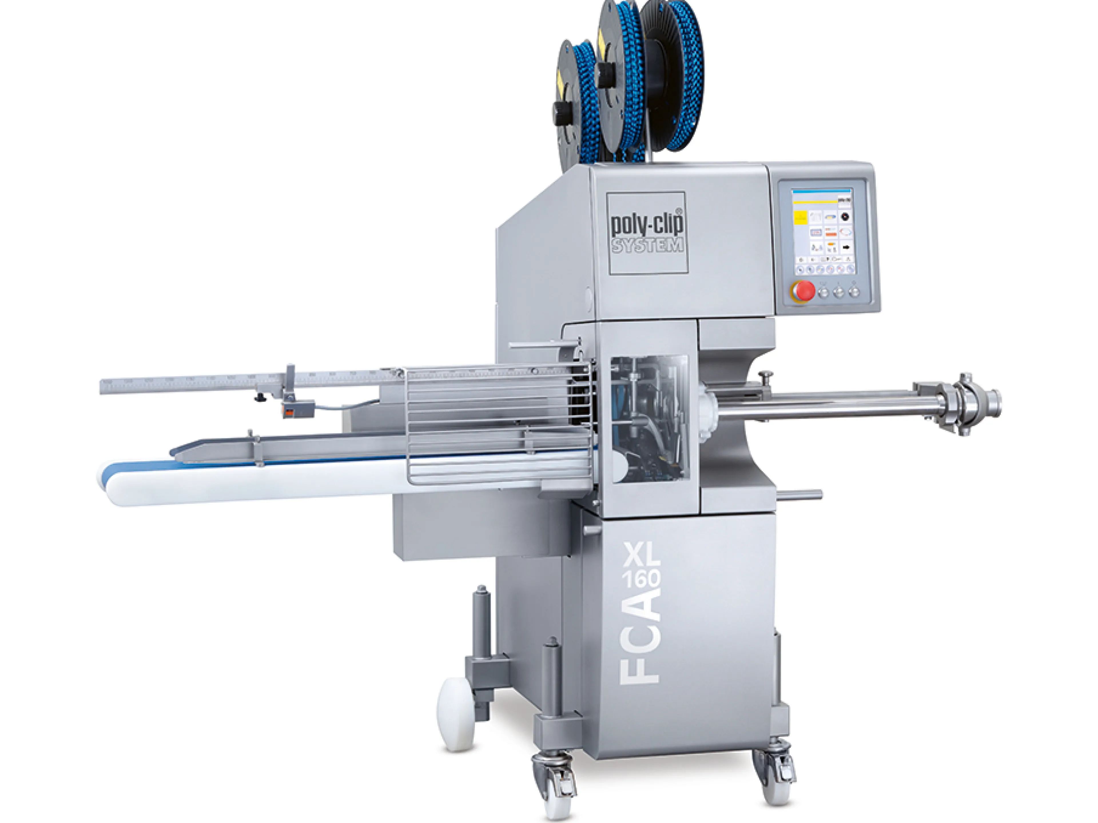 Clip-Verpackungen: Die hochautomatisierten Clipmaschine „FCA 160 XL“ verarbeitet große Produktionsmengen effizient im Zwei- und Vier-Clipbetrieb