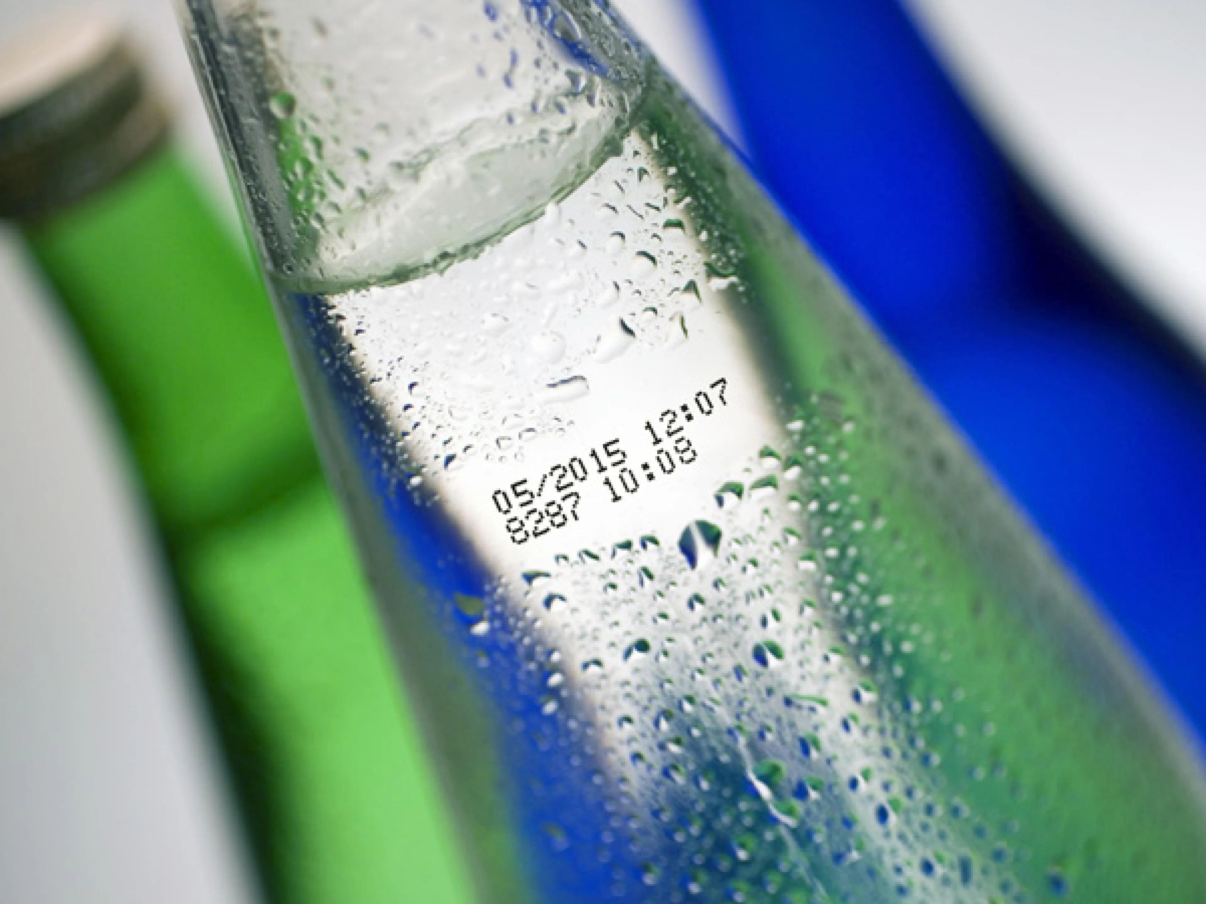 Aufdruck Glasflasche