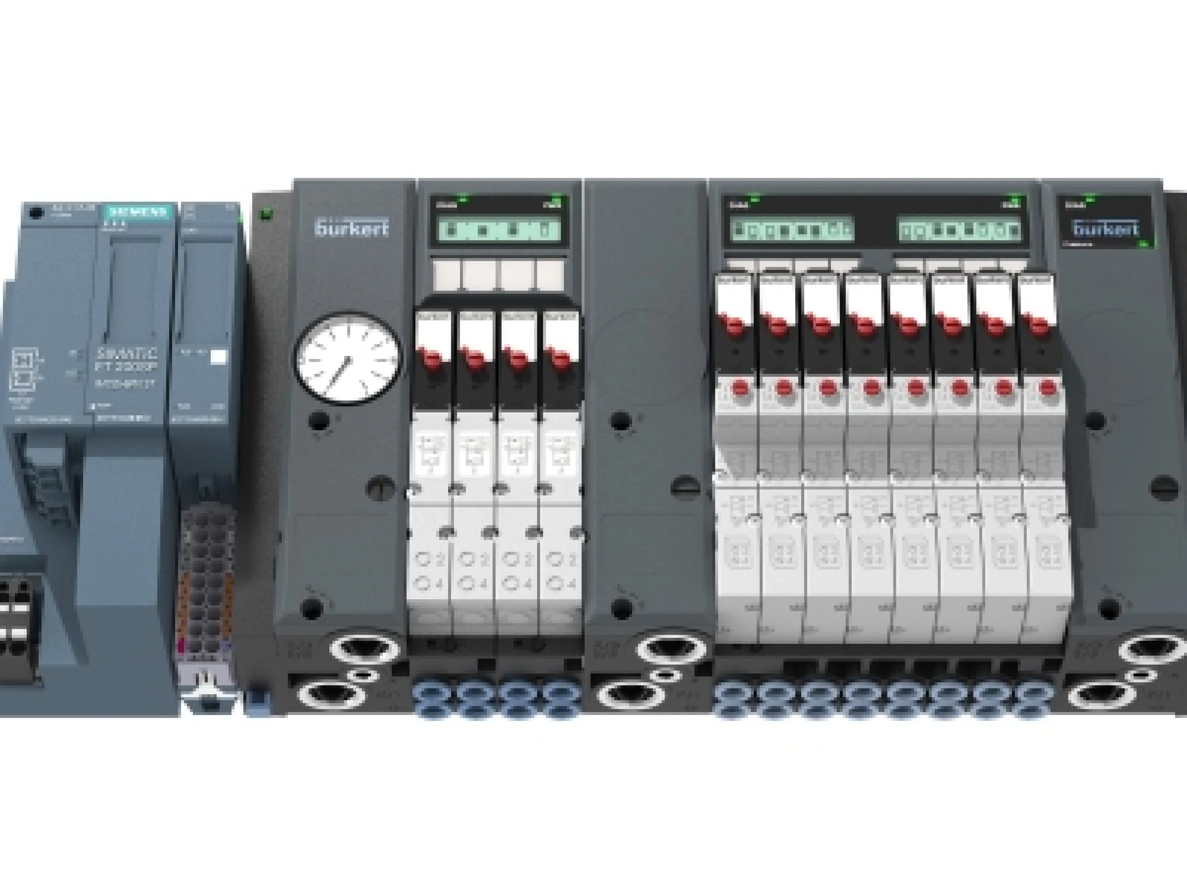 Die neue Ventilinsel Typ 8647 Airline SP von Bürkert ist mit dem Siemens-I/O-System Simatic ET 200SP kompatibel