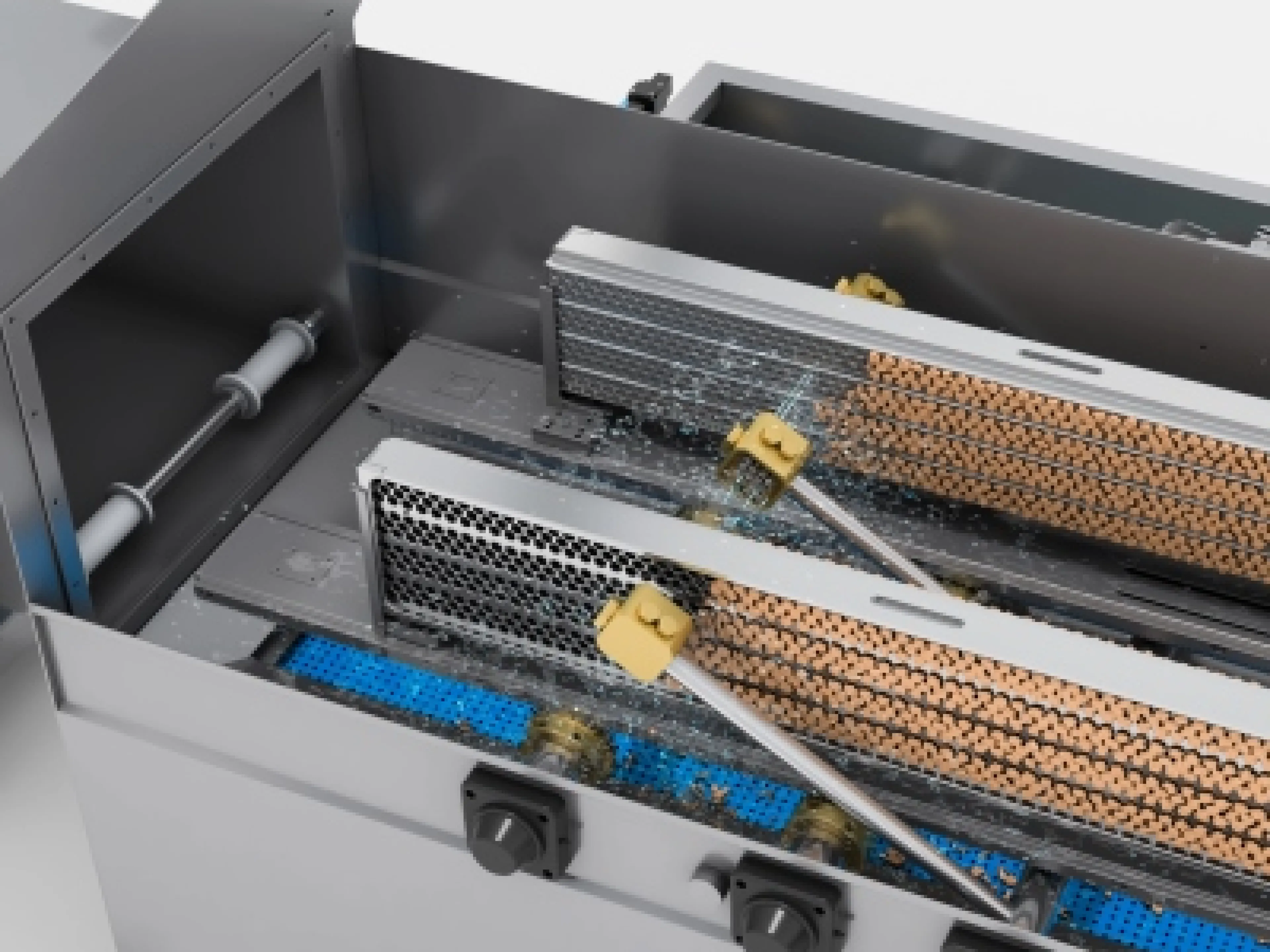 Die neuen Gea Matrizen-Waschmaschinen nutzen ein effizientes System mit beweglichen Wascharmen