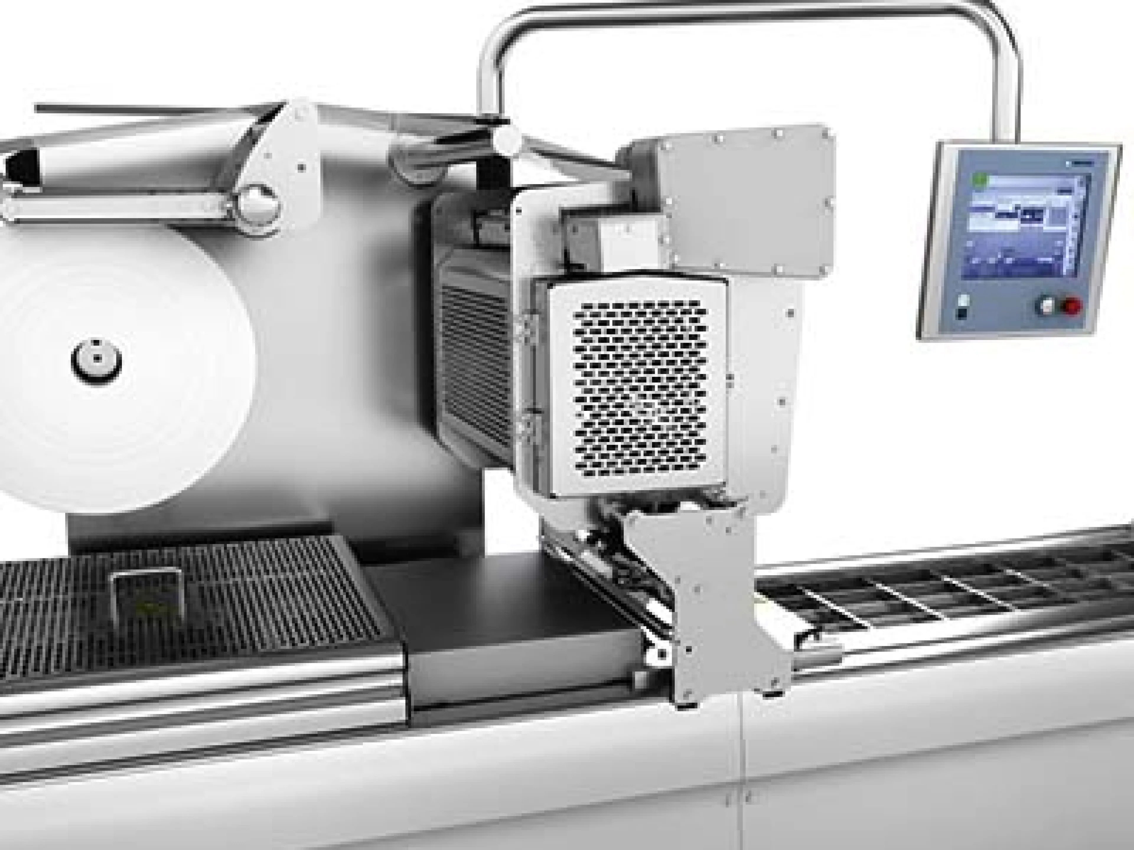Multivac Foliendirektdrucker DP 230 auf Tiefziehverpackungsmaschine