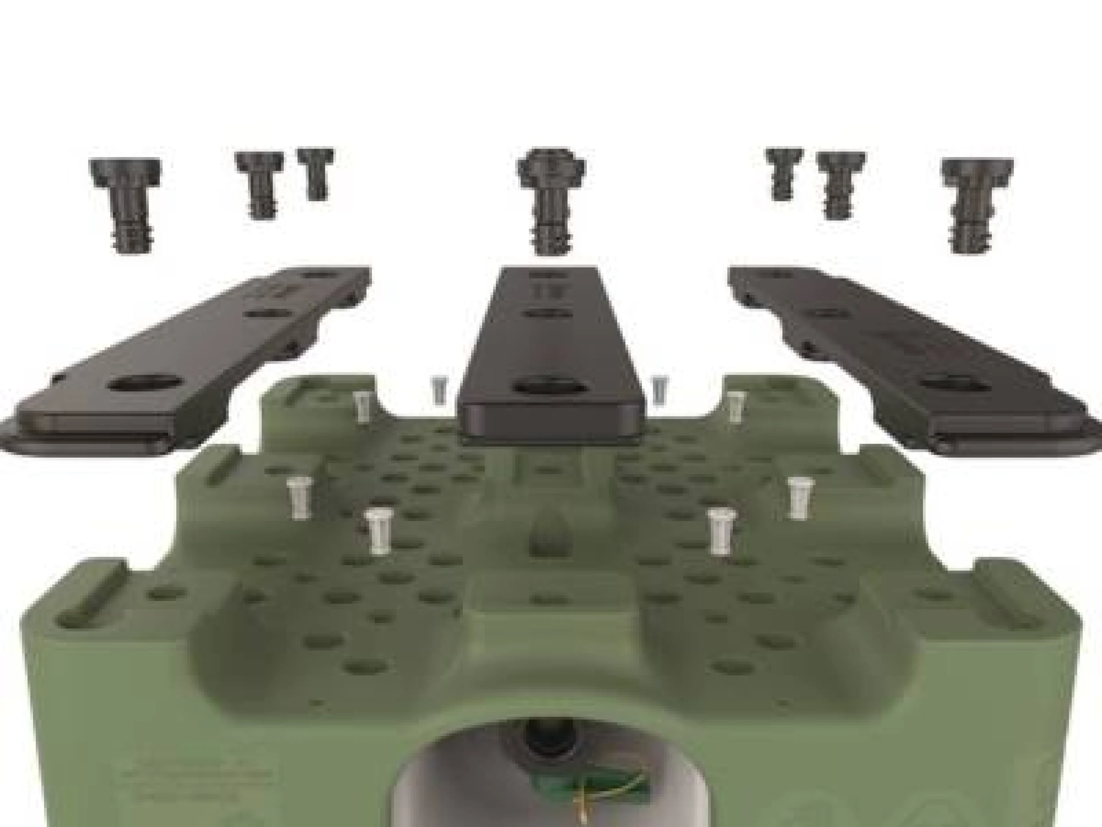 Die patentierte Bajonettverbindung zwischen Container und Kufen macht den Behälter einfach zu reparieren