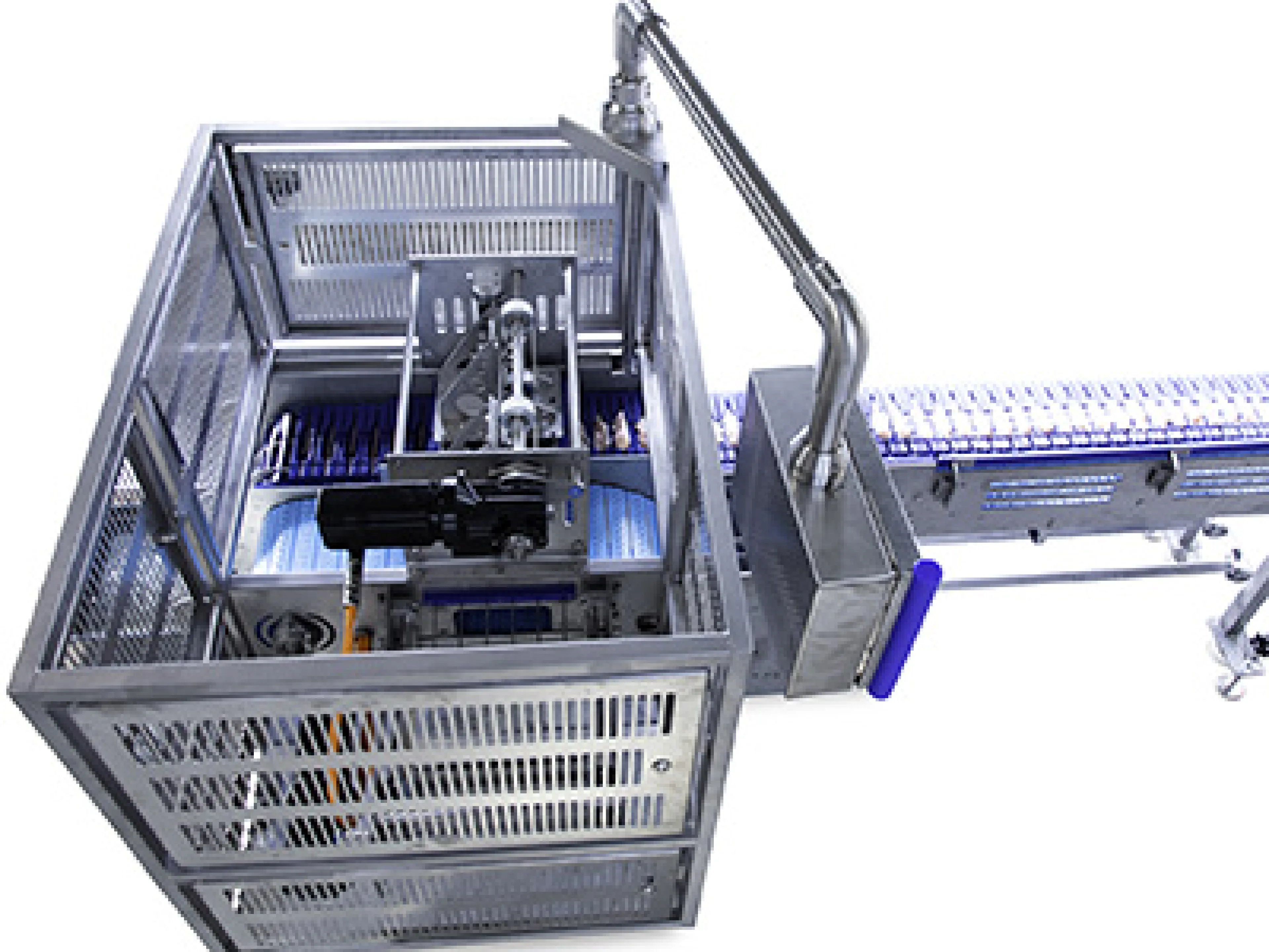 Die Spießmaschine V-SPM-6 sorgt für eine effiziente Spießproduktion. Die Ausbringungsmenge bei der 6-fachen Maschine beläuft sich auf 6000 Spieße pro Stunde