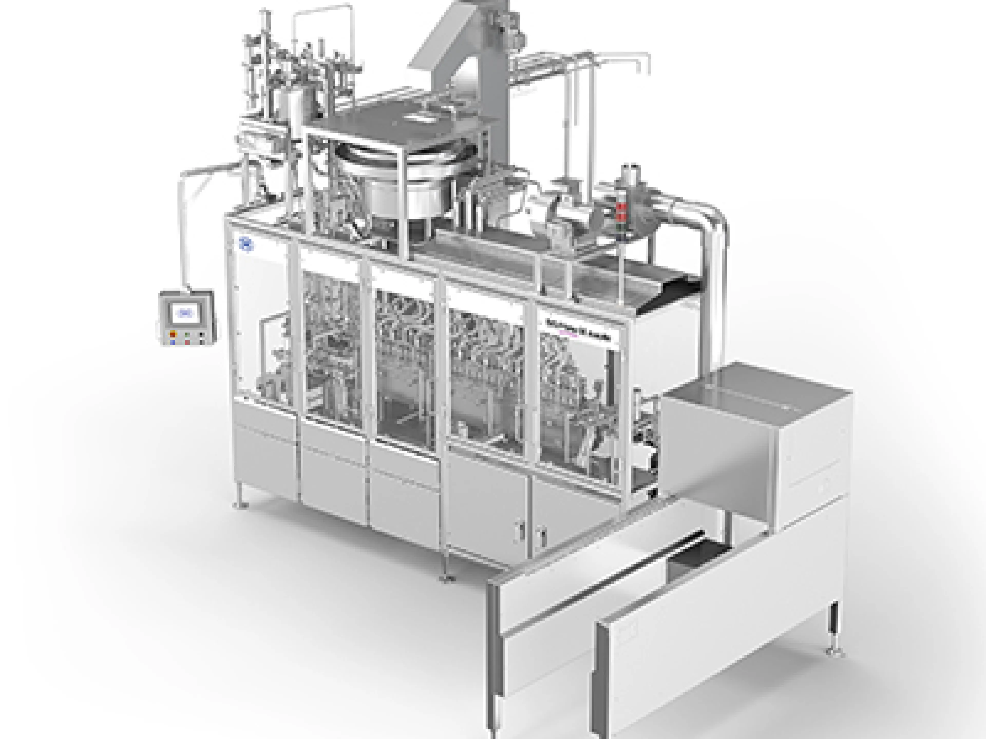 Das neue Füllsystem für vorgefertigte Standbeutel mit Verschluss verfügt über eine integrierte Sterilisationstechnologie der Standbeutel, wodurch die Notwendigkeit einer Vorsterilisation der Standbeutel durch Drittanbieter entfällt