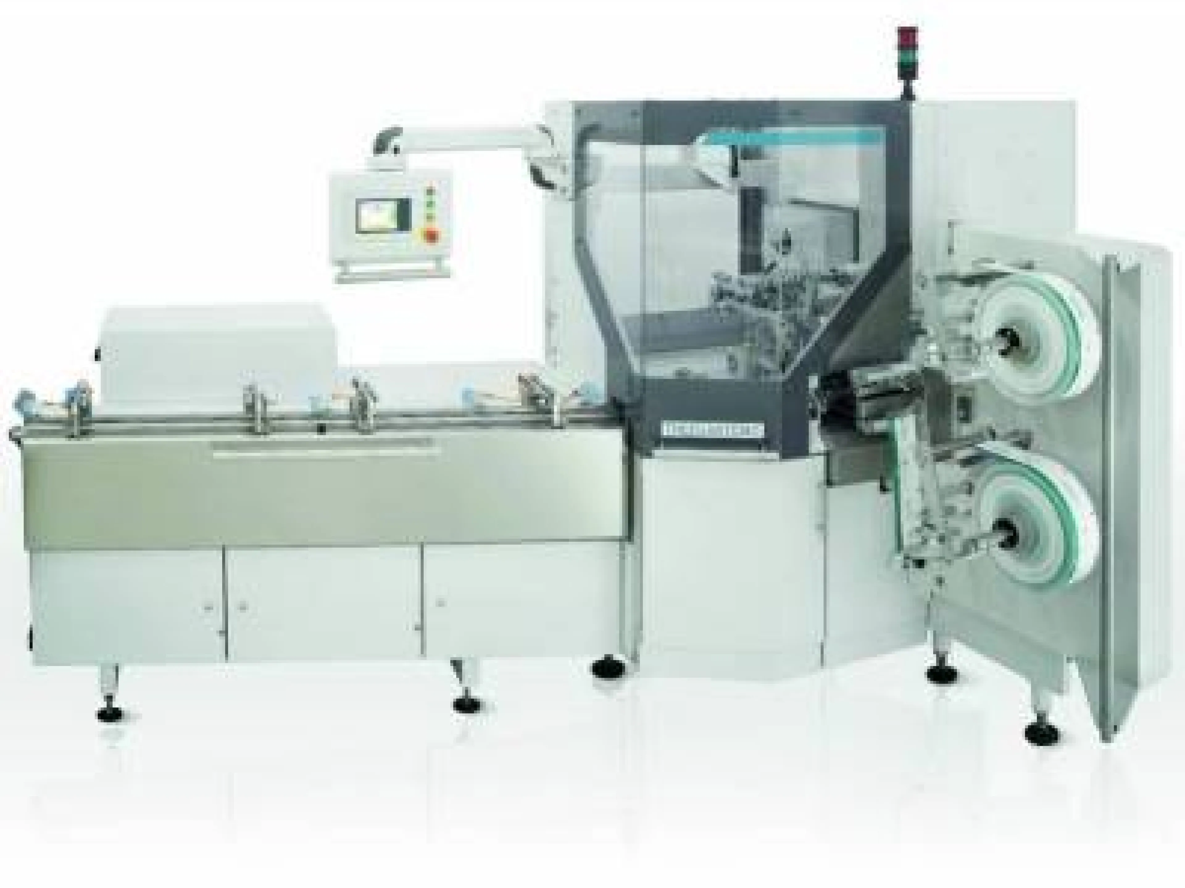 Die Verpackungsmaschine CWM2 für Schokoladenprodukte realisiert eine Vielfalt von Faltarten