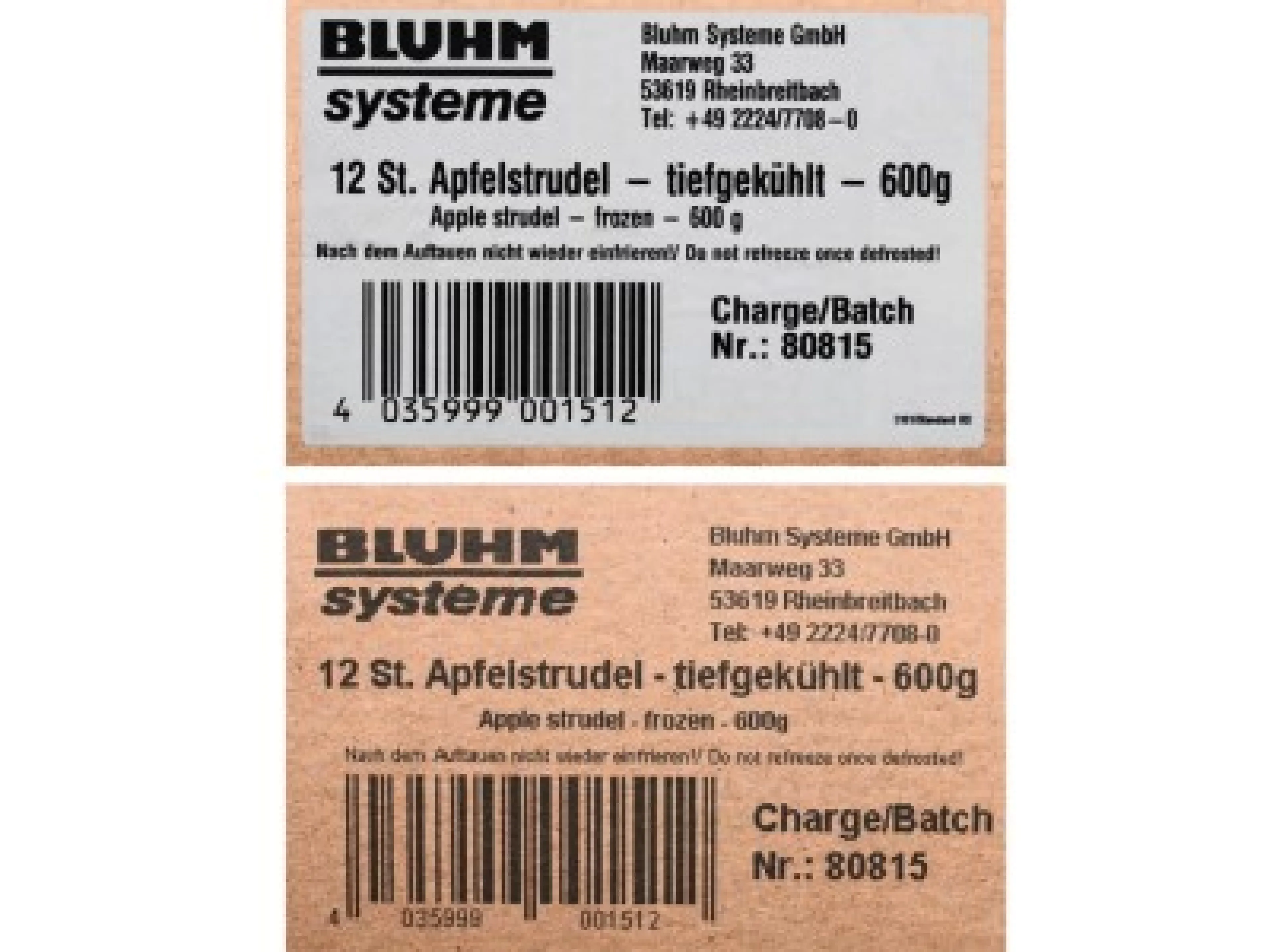 Tinte und Etikett im Vergleich