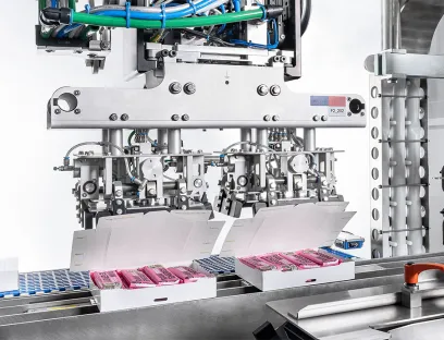 Zugeführte Zuschnitte können vorab auf die größtmögliche Verwertung des Verpackungsmaterials optimiert werden, um Nachhaltigkeitspotenzial zu nutzen, Bild: Gerhard Schubert Zugeführte Zuschnitte können vorab auf die größtmögliche Verwertung des Verpackungsmaterials optimiert werden, um Nachhaltigkeitspotenzial zu nutzen
