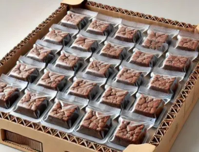Sekundärverpackungslinie für tiefgekühltes süßes Gebäck in Wellpappkartons, Bild: Gampack Group Sekundärverpackungslinie: Tiefgekühltes süßes Gebäck in Wellpappkartons