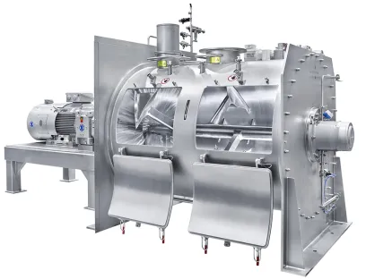 Pflugschar-Mischer in hygienischer Ausführung mit WIP-System, Bild: Gebrüder Lödige Maschinenbau Industrielles Mischen: Pflugschar-Mischer in hygienischer Ausführung mit WIP-System – stehen bei Lödige Maschinenbau zur Powtech im Fokus