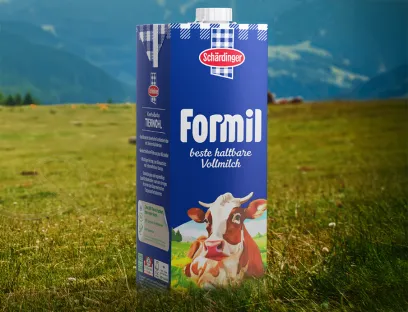 Im Vergleich zu herkömmlichen aseptischen Sig-Kartonpackungen wird der CO2-Fußabdruck bei der neuen Kartonpackung um 22 Prozent reduziert