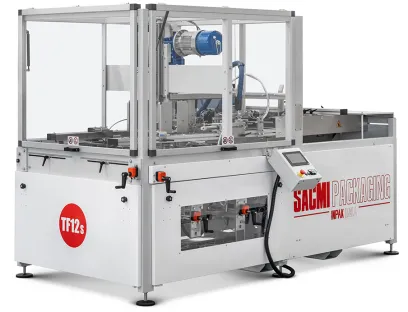 Der neue Kartonaufrichter ist eine effiziente Verpackungslösung für Produktionen mit wenig Platz, Bild: Sacmi Packaging & Chocolate Der neue Kartonaufrichter ist eine effiziente Verpackungslösung für Produktionen mit wenig Platz von Sacmi Packaging & Chocolate