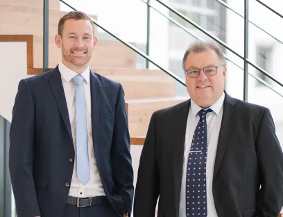 Franz Kamhuber (li.) übernimmt die Unternehmensleitung bei Viscotec von Martin Stadler (re.)