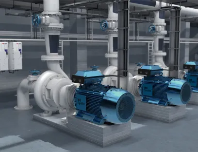 IE6-Motoren SynRM und Frequenzumrichter von ABB in einer Pumpenapplikation