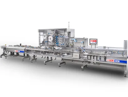 Die neue Sacmi Schlauchbeutelmaschine JTA+ mit automatischem Foliensplicer