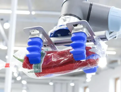 Der modulare Fingergreifer nimmt schwer zu greifende Produkte präzise auf und unterstützt dadurch stabile, wirtschaftliche Automatisierung in Verpackungsprozessen