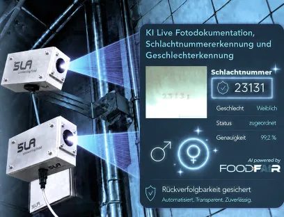 Durch den Einsatz von KI lässt sich bei Ulmer Fleisch die Zuordnung des Geschlechts der einzelnen Tiere automatisieren und die Rückverfolgbarkeit signifikant verbessern. Durch diese Unterstützung kann Fachpersonal bei wiederkehrenden Kontroll- und Erfassungsaufgaben entlastet werden