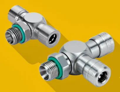 Haltbare und hygienische Edelstahl-Steckanschlüsse für die Druckluftversorgung für den Einsatz in der Lebensmittelindustrie, Bild: Eisele Eisele, Edelstahl-Steckanschlüsse