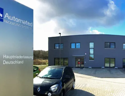 Die neue Hauptniederlassung in Wolfenbüttel bietet noch bessere Bedingungen für die Kundenbetreuung in DACH und Osteuropa, Bild: Automated Packaging Systems Hauptniederlassung in Wolfenbüttel