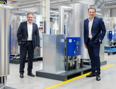 Norbert Strack (links im Bild) und Yannick Koch bilden die neue Geschäftsführung von Beko Technologies, Bild: Beko Technologies Norbert Strack (links) und Yannick Koch bilden die neue Geschäftsführung von Beko Technologies