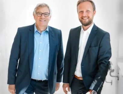 Ulrich Burkart und Dominik Bröllochs koordinieren künftig alle Nachhaltigkeitsmaßnahmen der Optima Unternehmensgruppe