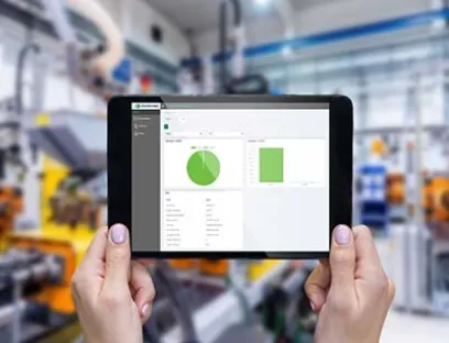 Domino Cloud Tablet in Industrie 4.0 Produktion