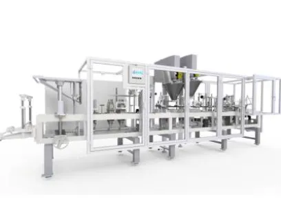 Mit der Innopouch IM Focus bietet KHS eine horizontale Form-, Füll- und Verschließmaschine speziell für die Verpackung von trockenen Produkten im Single-Serve-Format, Bild: KHS Innopouch IM Focus von KHS