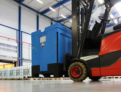 IBC-Behälter Varibox zur Lagerung von Reinigern und Desinfektionsmitteln