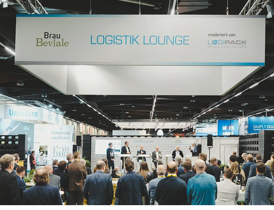 „Logistik Lounge“ auf der Brau Beviale 2024, Bild: Yontex Logistik Lounge auf der Brau Beviale 2024
