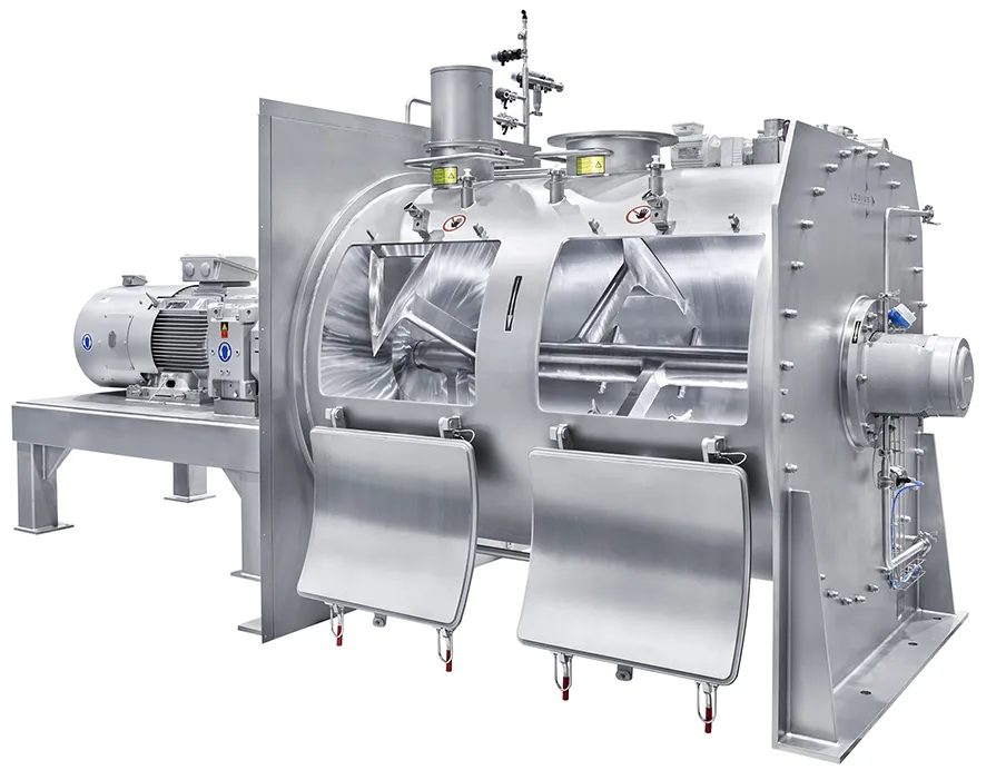 Pflugschar-Mischer in hygienischer Ausführung mit WIP-System, Bild: Gebrüder Lödige Maschinenbau Industrielles Mischen: Pflugschar-Mischer in hygienischer Ausführung mit WIP-System – stehen bei Lödige Maschinenbau zur Powtech im Fokus