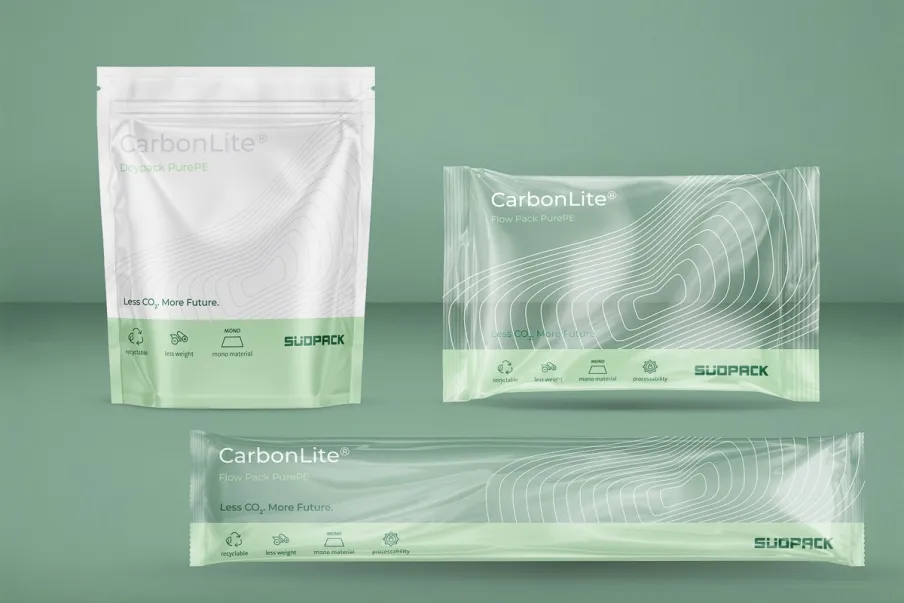 CarbonLite – Beutelverpackungen aus PP- und PE-basierten Monostrukturen sind materialeffizient und recyclingfähig.