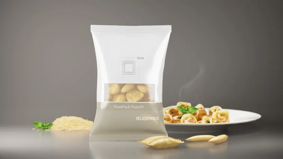 Die CarbonLite PP-Flow Packs sind nicht nur sehr materialeffizient, sie lassen sich beispielsweise für frische Teigwaren auch pasteurisieren. Die CarbonLite PP-Flow Packs sind nicht nur sehr materialeffizient, sie lassen sich beispielsweise für frische Teigwaren auch pasteurisieren.