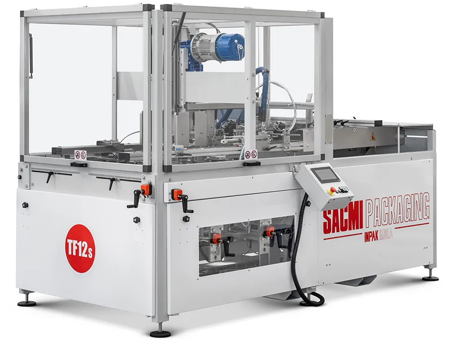 Der neue Kartonaufrichter ist eine effiziente Verpackungslösung für Produktionen mit wenig Platz, Bild: Sacmi Packaging & Chocolate Der neue Kartonaufrichter ist eine effiziente Verpackungslösung für Produktionen mit wenig Platz von Sacmi Packaging & Chocolate