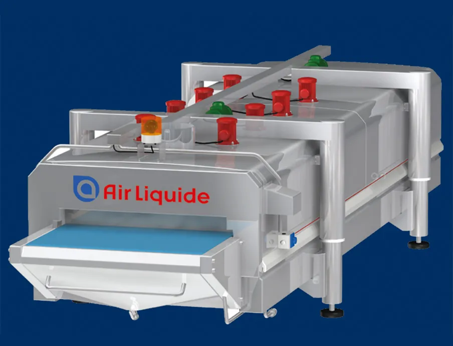Kryogene Kältetechnologie: Der Cryo Tunnel CFP ermöglicht die kurzfristige Oberflächenstabilisierung temperaturempfindlicher Produkte und erhöht so die Reproduzierbarkeit automatisierter Prozessschritte