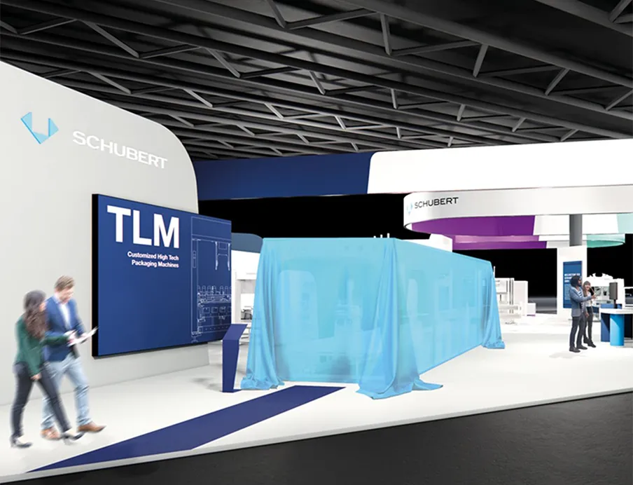 Modulare Verpackungslösungen: Am ersten Messetag enthüllt Schubert feierlich die neue TLM-Generation