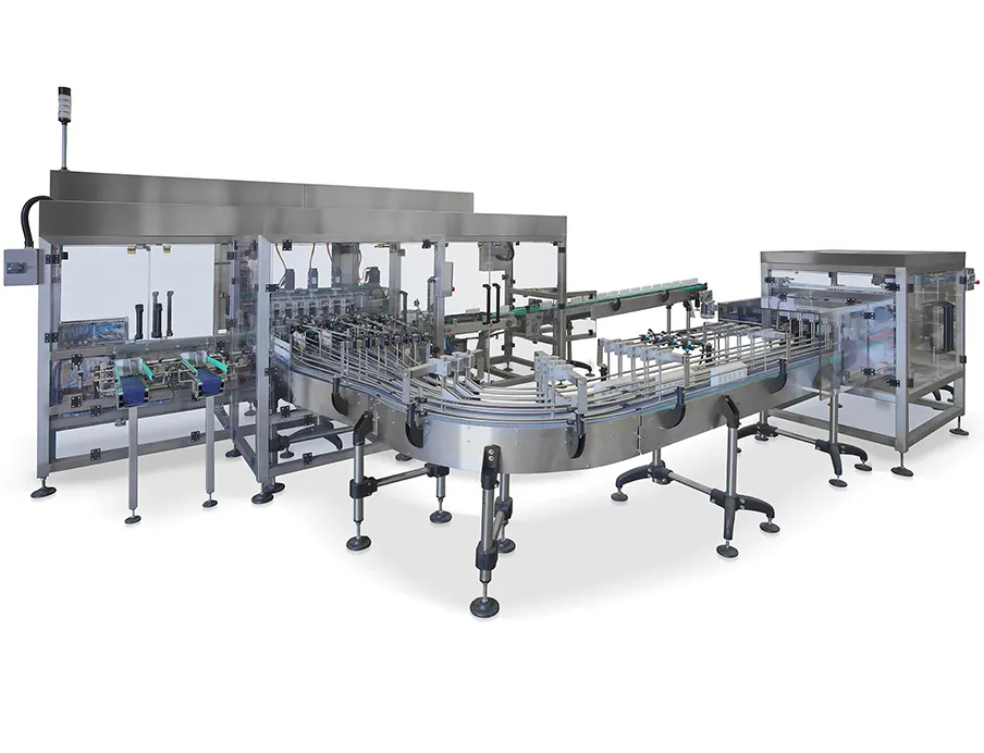 Traypacker für Mini-Trays von Gampack mit automatischem Formatwechselsystem