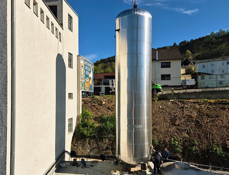 Energiespeicher-Installation beim Riedenburger Brauhaus