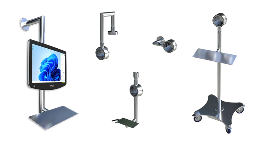 Individuelle Halterungen für maximale Flexibilität bei der Platzierung.