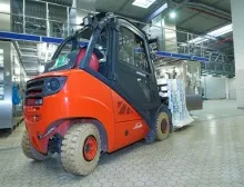 Clean Industriereifen sind in der Lebensmittelindustrie gefragt, Quelle: Continental AG Clean-Industriereifen auf Stapler