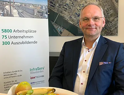 Peter Bartholomäus, Geschäftsleitungsvorsitzender Infraserv Wiesbaden (ISW), Bild: LMV-online.de / Susanne Woggon Peter Bartholomäus, Geschäftsleitungsvorsitzender Infraserv Wiesbaden (ISW)
