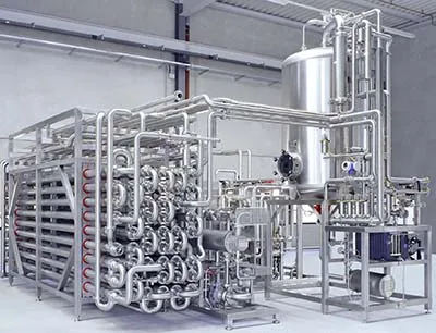 UHT-Anlagen zur Sterilisation von neutralen oder wenig sauren Produkten sorgen für hohe Produktsterilität und sehr lange Konservierungszeit der behandelten Lebensmittel, Bild: Ruland Ruland UHT Anlage zur Erhitzung von Fruchtsäften