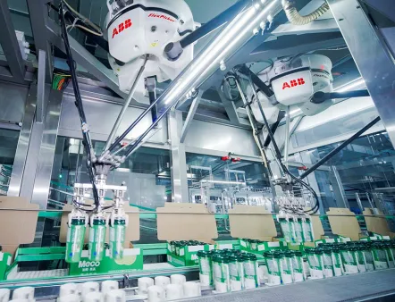 Automatisierung wird bei Xiang Piao Piao großgeschrieben: In den Werken in Huzhou, Chengdu und Tianjin sind insgesamt 100 ABB-Deltaroboter vom Typ „FlexPicker IRB 360“ im Einsatz